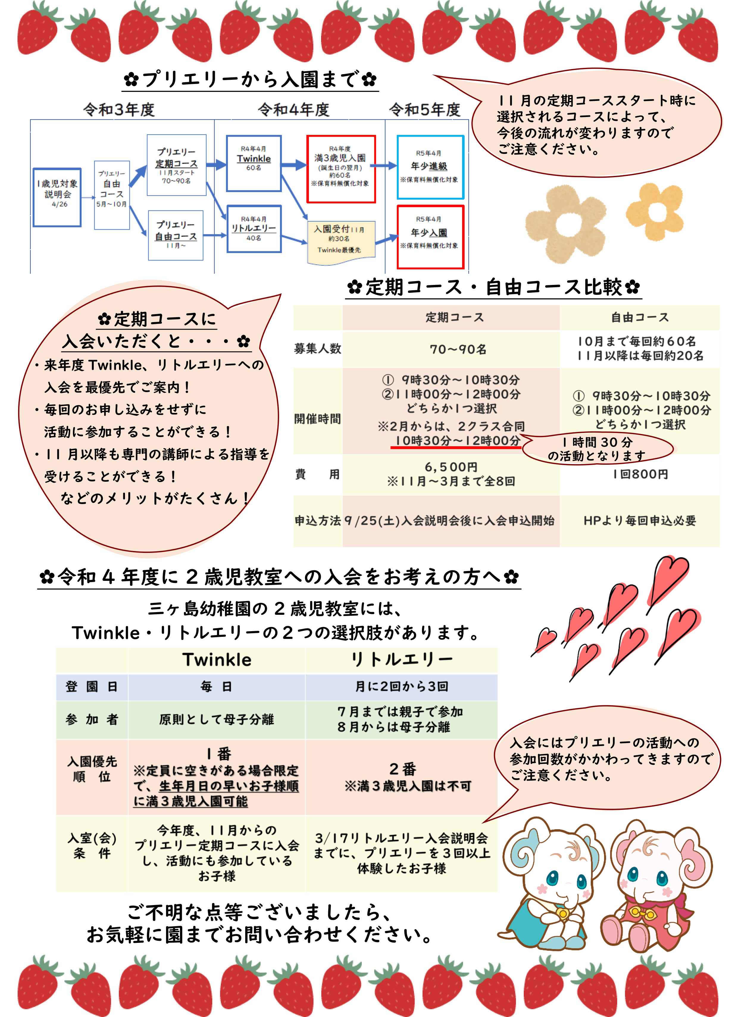 プリエリー 1歳児 入園のご案内 所沢市の幼稚園なら三ヶ島幼稚園